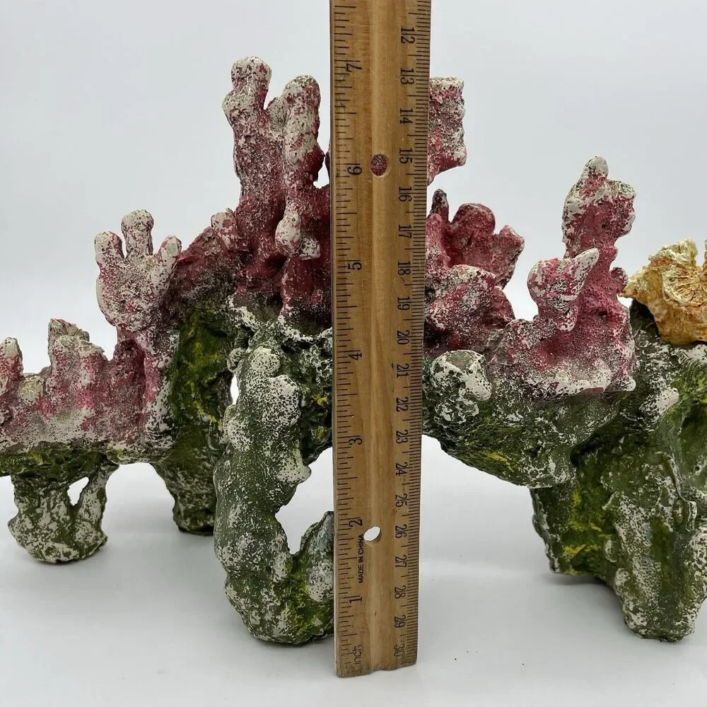 Fish Tank Aquarium Decorations/ Accessories Lot of 10 Colorful Ceramics Grasses